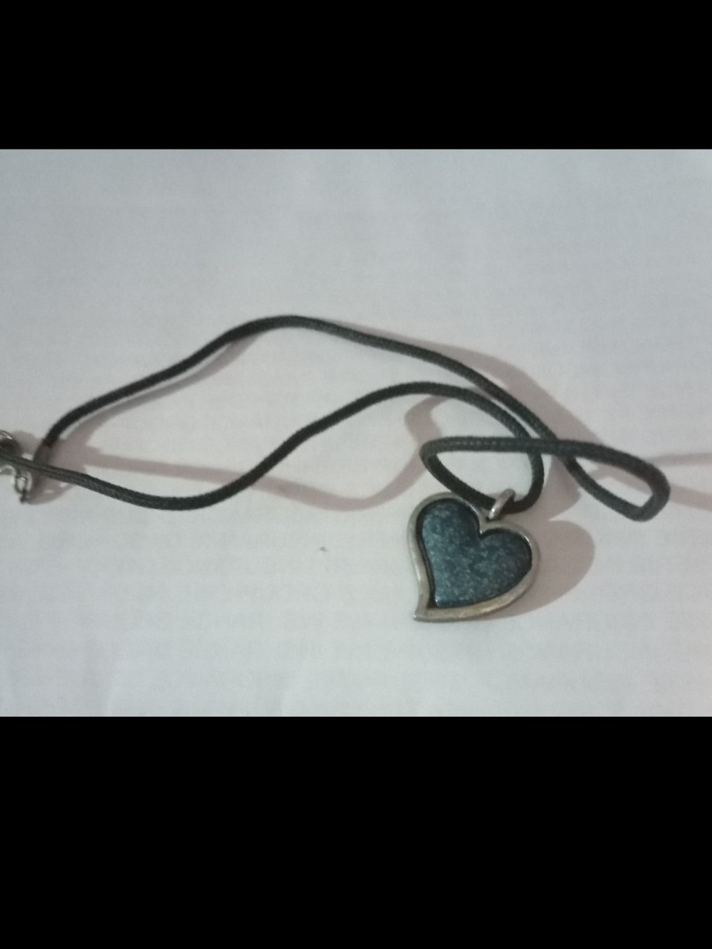 Heart Pendant Necklace in Dark Blue – Women Jewelry